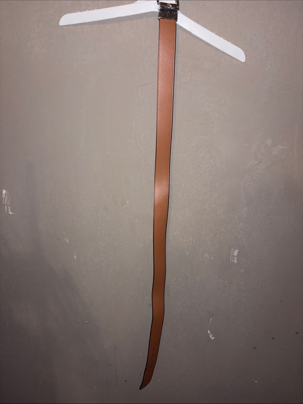 Michael Kors Brown Leather Belt with Silver Buckle